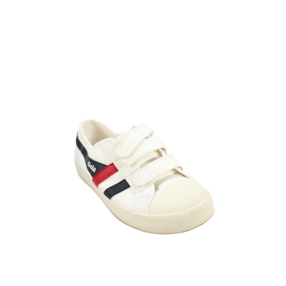 Gola Womens Cotton Striped  Straps Rubber Sneakers White Size 7